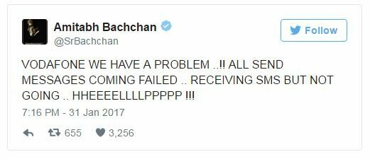 Big B tweet on vodafone