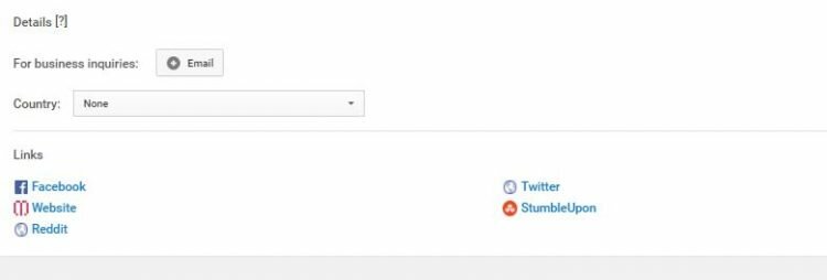 Social Media on About us Youtube