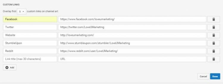 Youtube Siocial Media Button Link