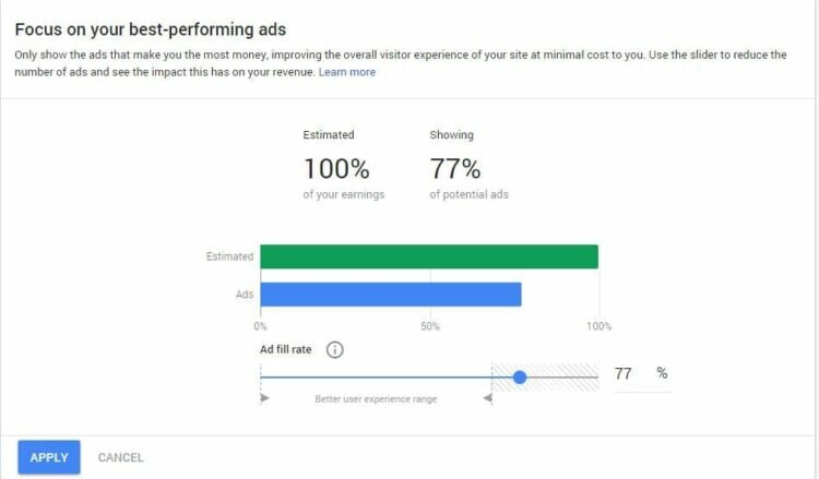 Ad balance new feature of google adsense