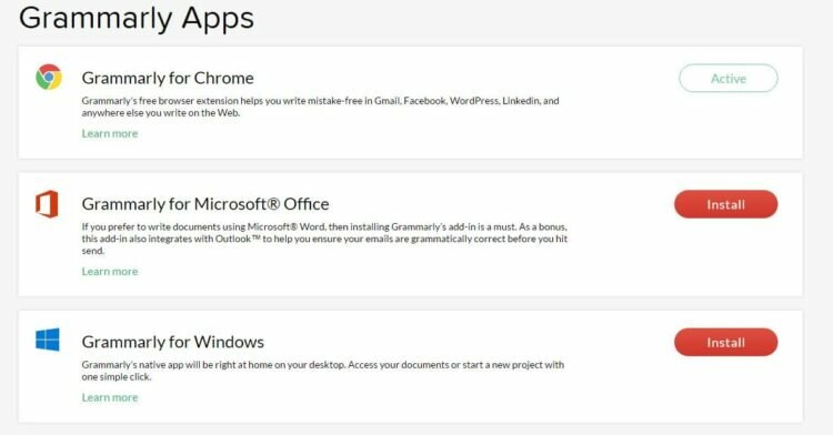 Grammarly Apps