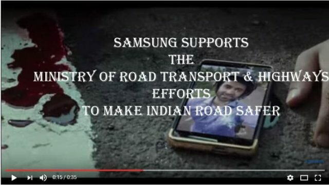 Samsung supports the Ministry of Road Transport & Highways efforts to make Indian Road Safer Samsung supports the Ministry of Road Transport & Highways efforts to make Indian Road Safer