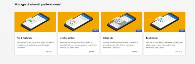Type of Native Ad in Google AdSense