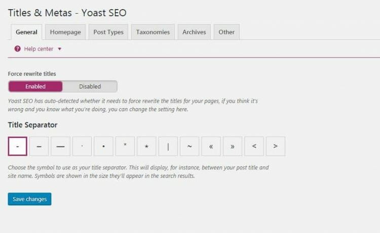 Titles & Metas - Yoast SEO