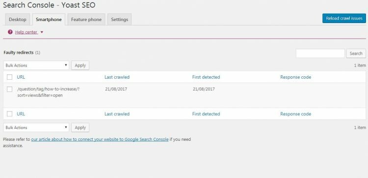 Webmaster in Yoast SEO Plugin of WordPress