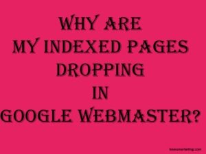 Why Are My Indexed Pages Dropping In Google Webmaster