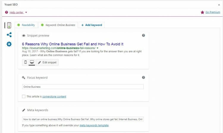 Yoast Plugin for WordPress Site