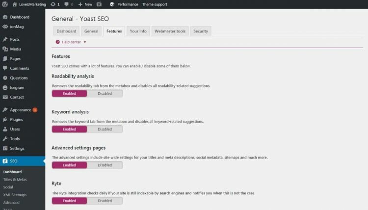 Yoast SEO Features Setup Guide