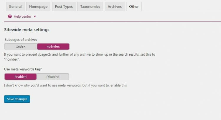 meta value of subpages of yoast plugin