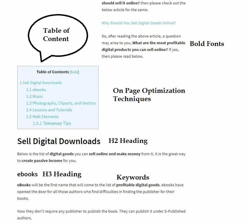 On Page Optimization Techniques