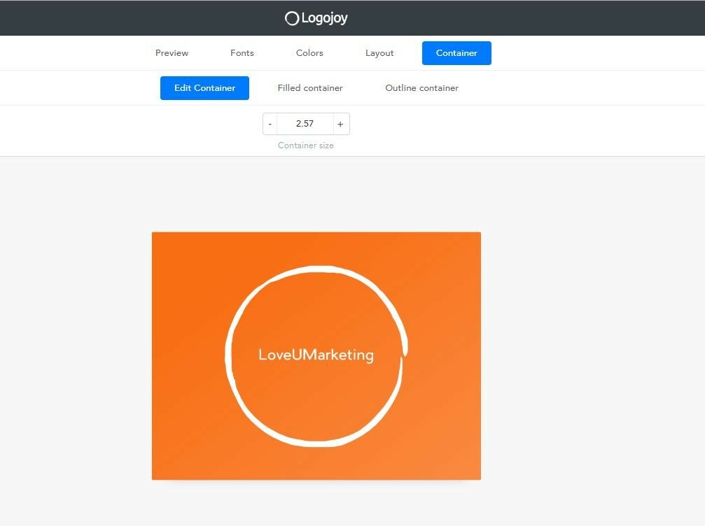 LogoJoy Dashboard Window