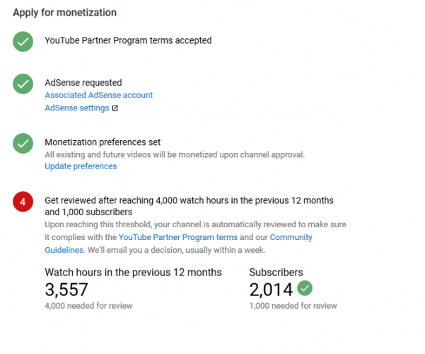 Youtube Monetization