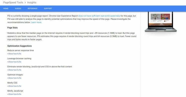 Loading Speed of the WordPress website