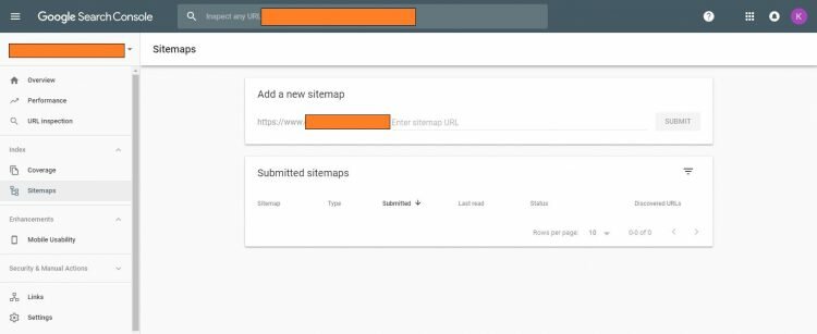 Submit Sitemap