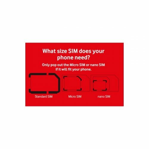 Size of SIM Card by Vodafone
